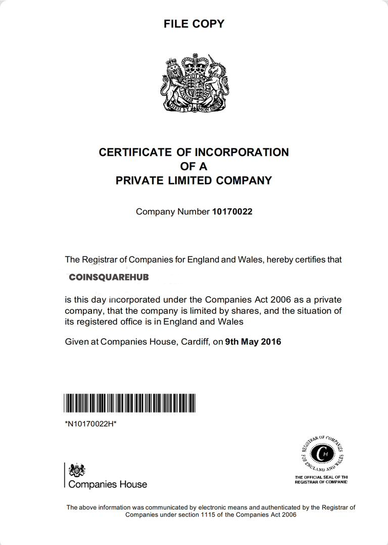 Certificate